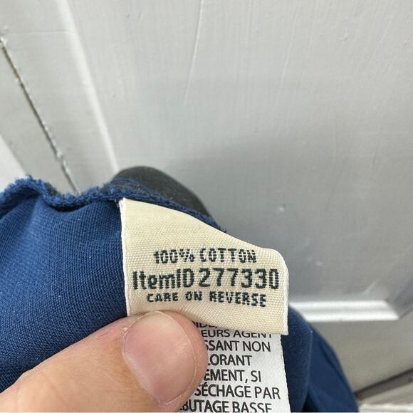 L.L. Bean Classic Fit navy pants slacks with adjustable elastic waist women's 12 - Picture 8 of 9